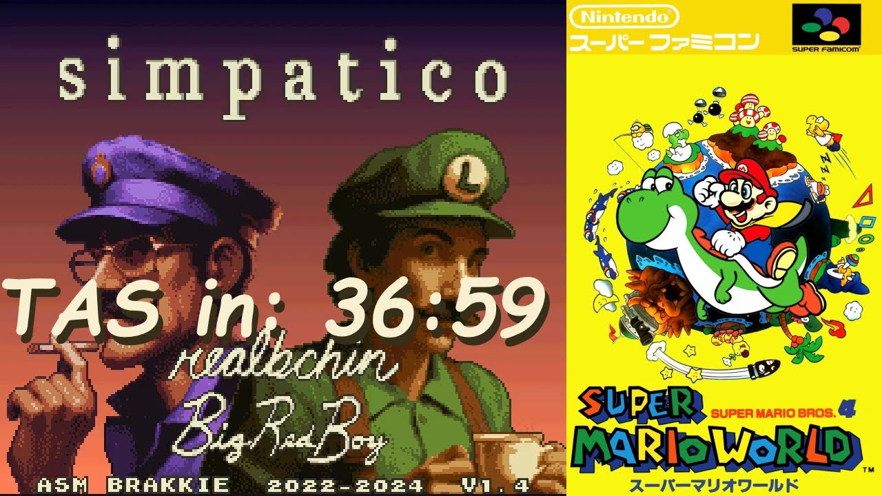 [TAS] Simpatico (SMW Hack) All Moons in 36:59