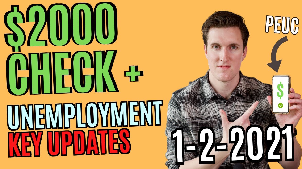 $2000 Stimulus Check Update & Stimulus Unemployment Insurance Update (1-2-2020)