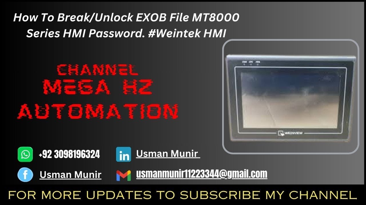 How To Break/Unlock EXOB FILE TK/MT6000~8000 SERIES HMI PASSWORD. #Weintek HMI