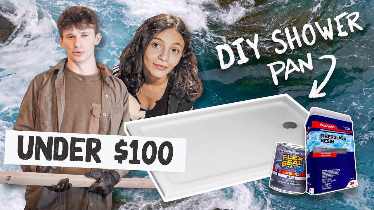 We made a DIY Shower Drain Pan | SunChaserSkoolie