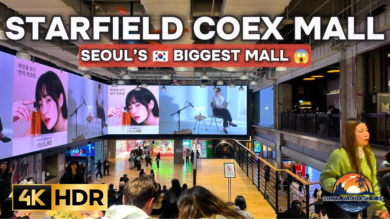 Starfield COEX Mall Seoul Walking Tour 🇰🇷 | Inside Korea&rsquo;s Largest Underground Mall