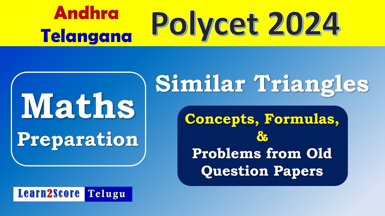 Polycet 2024 Maths Similar Triangles AP Polycet 2024 TS Polycet 2024