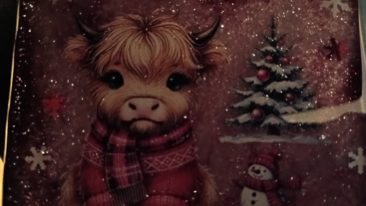 Amazing Christmas Coasters! With cute highland cows!! Using Let's Resin 1:1 epoxy 