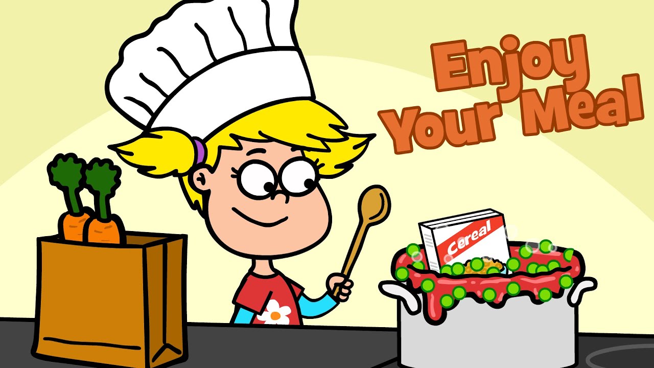 ♪ ♪ Children's song Enjoy Your Meal - Funny food Song - Hooray Kids Songs & Nurserey Rhymes