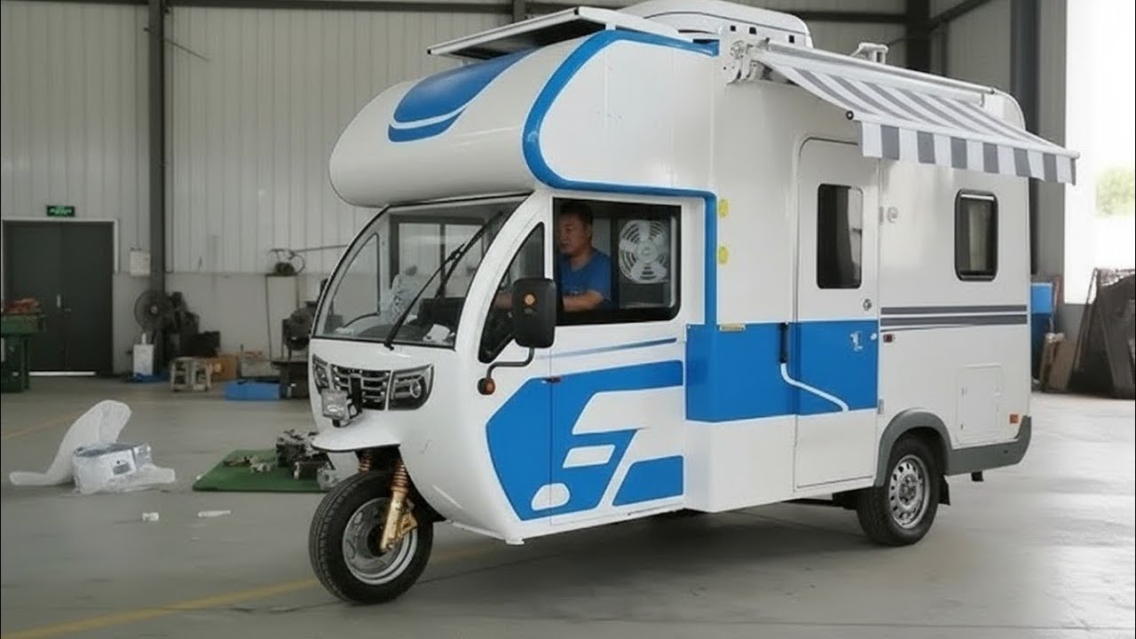 🚀 2026 Tricycle RV Camper enthüllt! Futuristisches 3-Rad Mini-Wohnmobil, das alle Regeln bricht