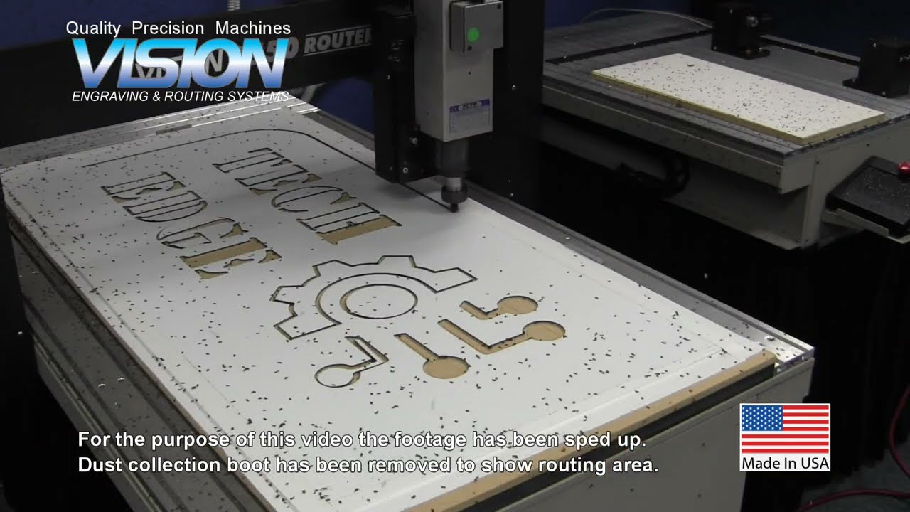 2550 CNC Router Making a Large Sign from Dibond