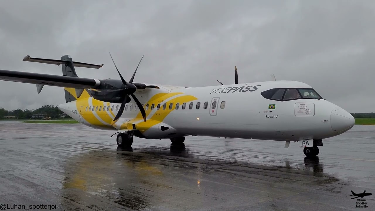 ATR 72-600 Passaredo-VoePass - (PS-VPA) - Pouso e Decolagem em Joinville 27/10/2023