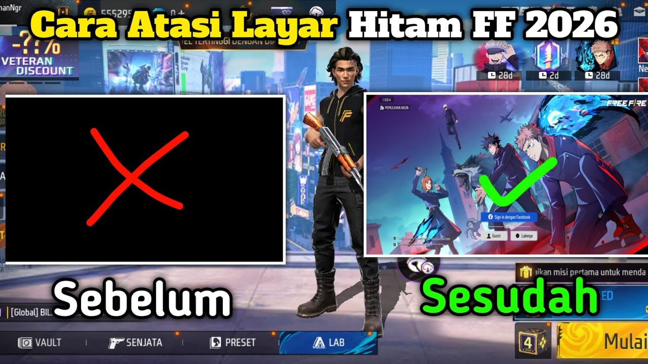 Cara Atasi Layar Hitam Atau Black Screen Di Free Fire 1.120.1 Terbaru Setelah Update 2026