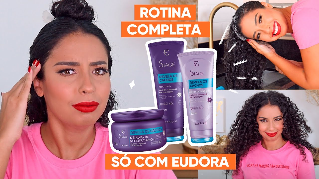 TESTEI A LINHA REVELA CACHOS DA EUDORA PRA CABELOS CACHEADOS - É TUDO ISSO MESMO? | JULIANA LOUISE