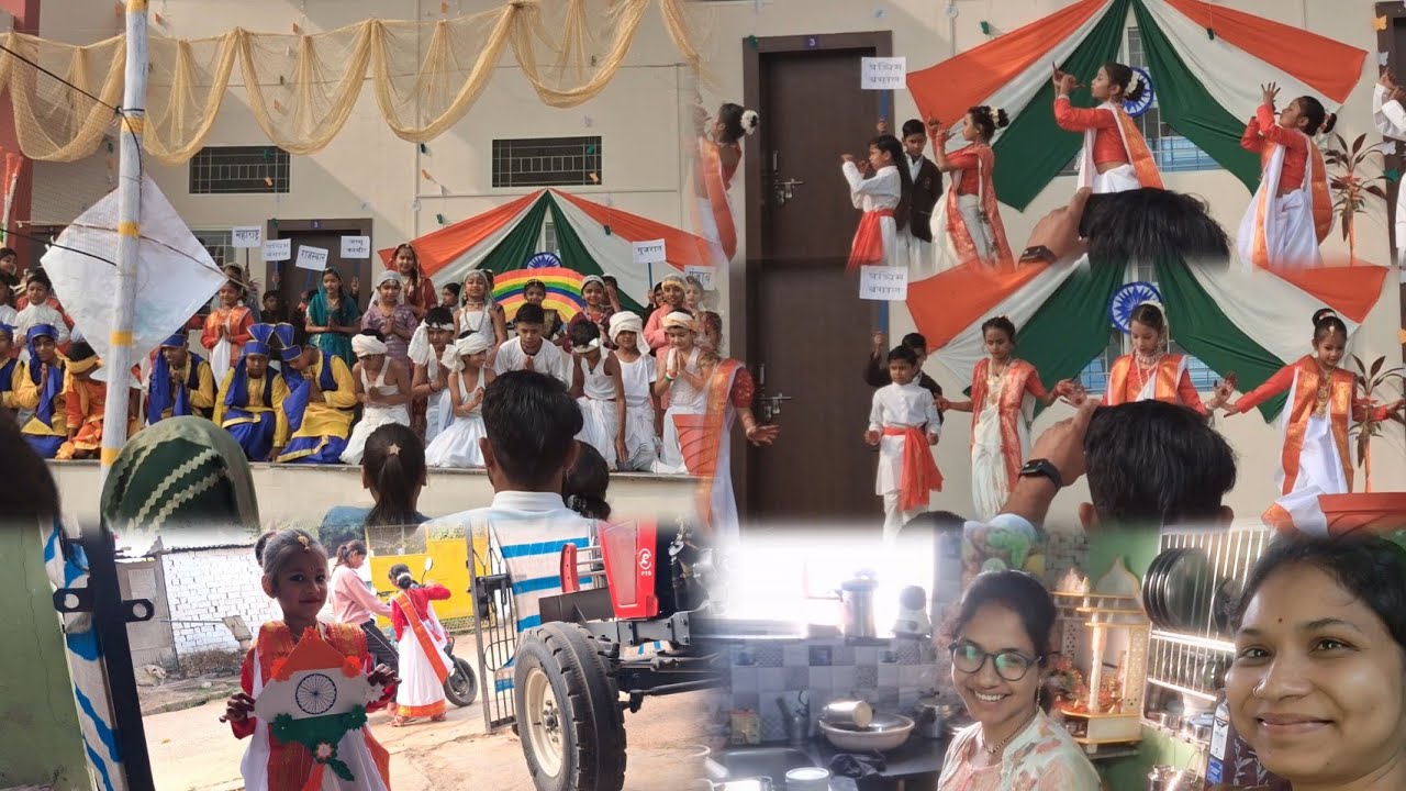 🌈इन्द्रधनुष के सात रंगों सा है हमारा देश🇮🇳 saavi का स्कूल में डांस और मिला surprise 😮 सब खुश हो गए 🌺