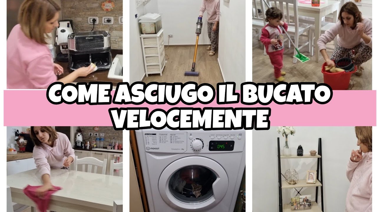 ASCIUGA IL BUCATO VELOCEMENTE /Pulizie e via l'albero di Natale #pulisciconme #puliziemotivazionali