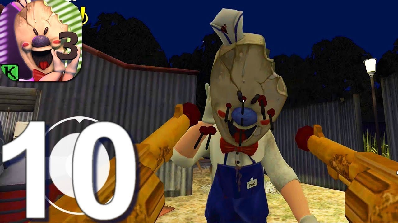 Ice Scream 3 - Gameplay Walkthrough Part 10 Rod Golden Revolver & Golden Fish (Android,iOS)