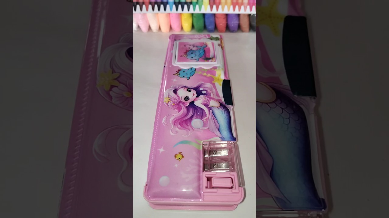 Mermaid Pencil Case With Stationery #filling #pencilcase #latest #90s