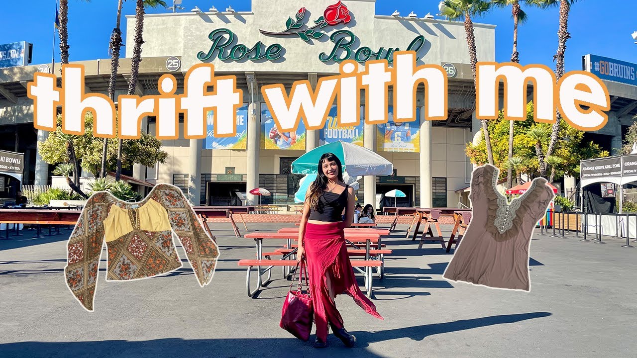 THRIFT WITH ME // finding my PERFECT fall outfit at largest flea market in LA!!!!