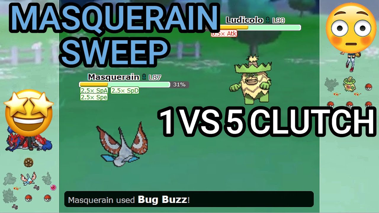 Epic Masquerain Sweep! (Pokemon Showdown Random Battles) (High Ladder)
