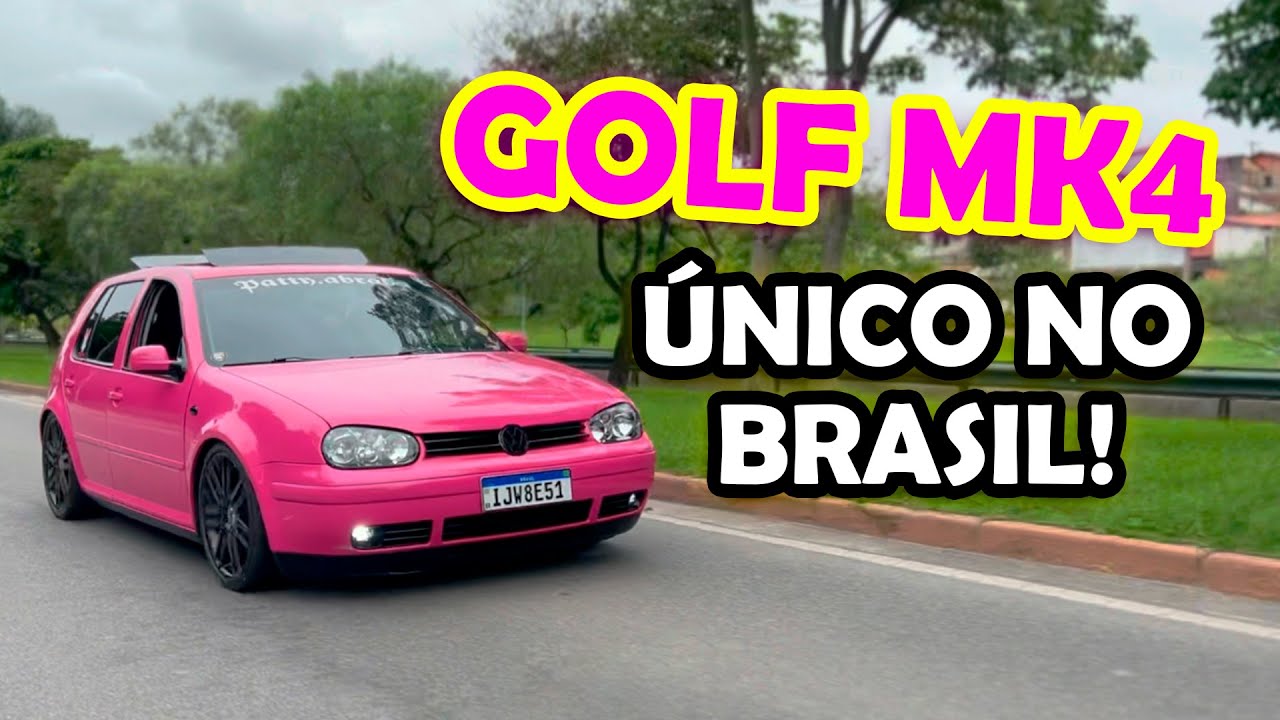 Golf MK4 Rosa com Teto Solar de Stilo | Patty Abraba