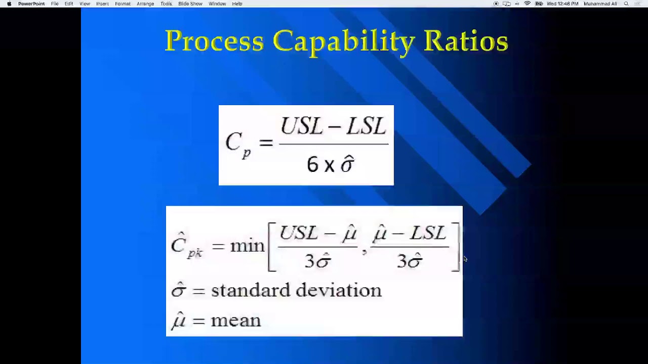 Process Capability Index and Sigma Calculation
