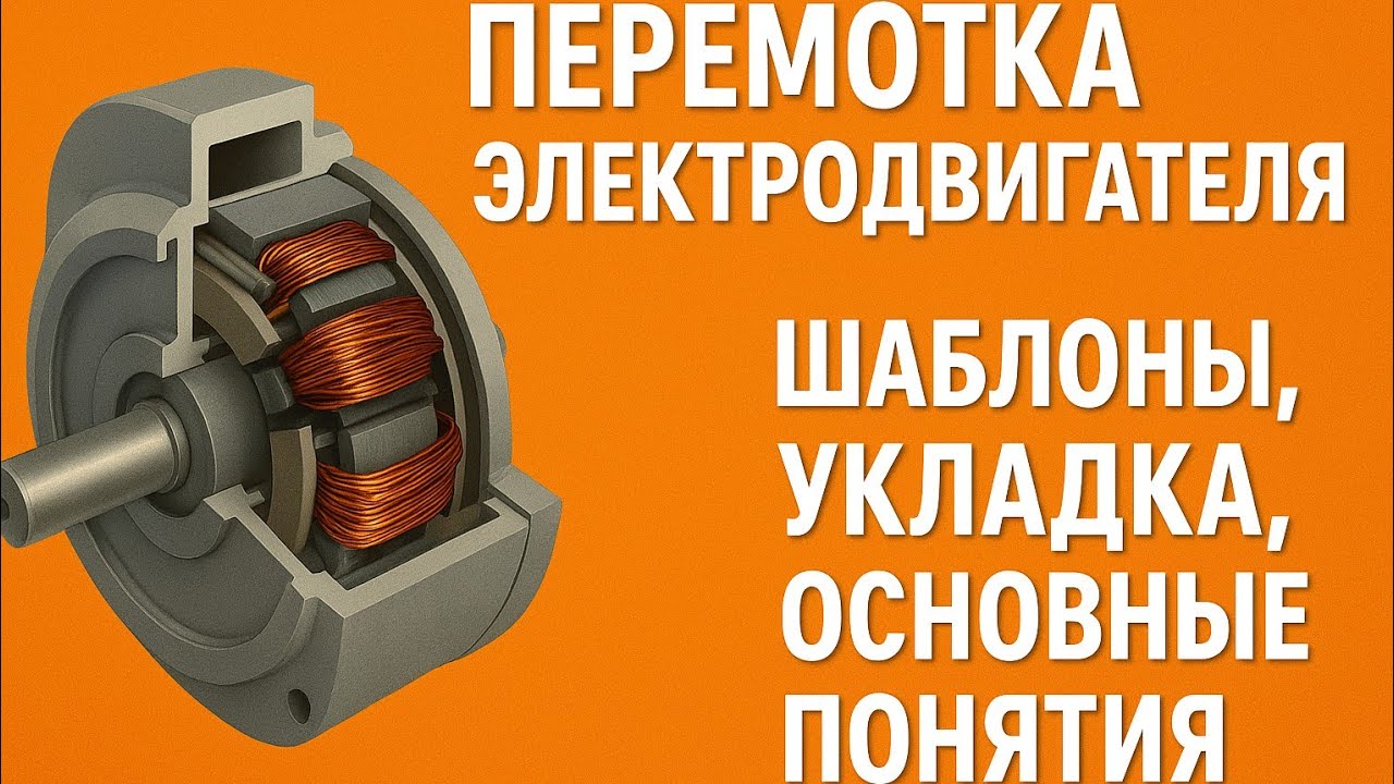 Перемотка электродвигателей, шаблон ,укладка, основное понятие .  