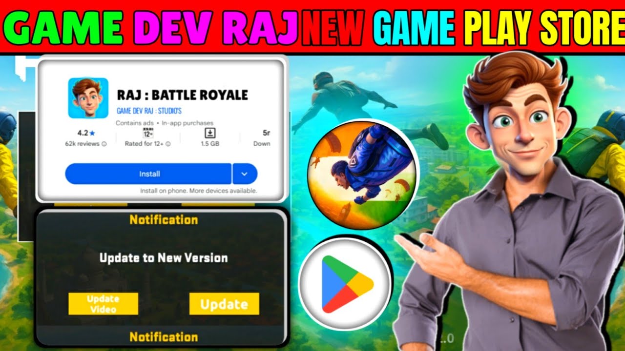 FFI New Emote Update | And Game Dev Raj New Game Launch Date In Play Store
