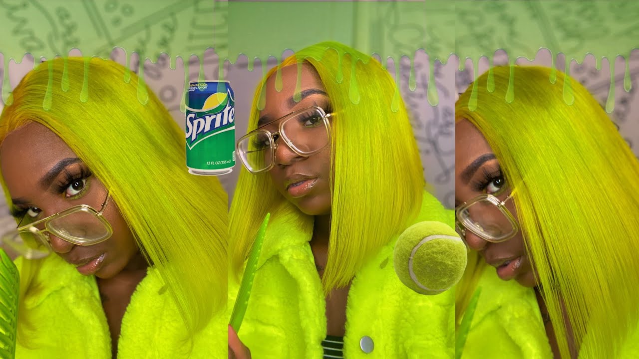 Lime Green Bob Wig Install 🎾 | Affordable Amazon Bob Wig | Unice Hair On Amazon