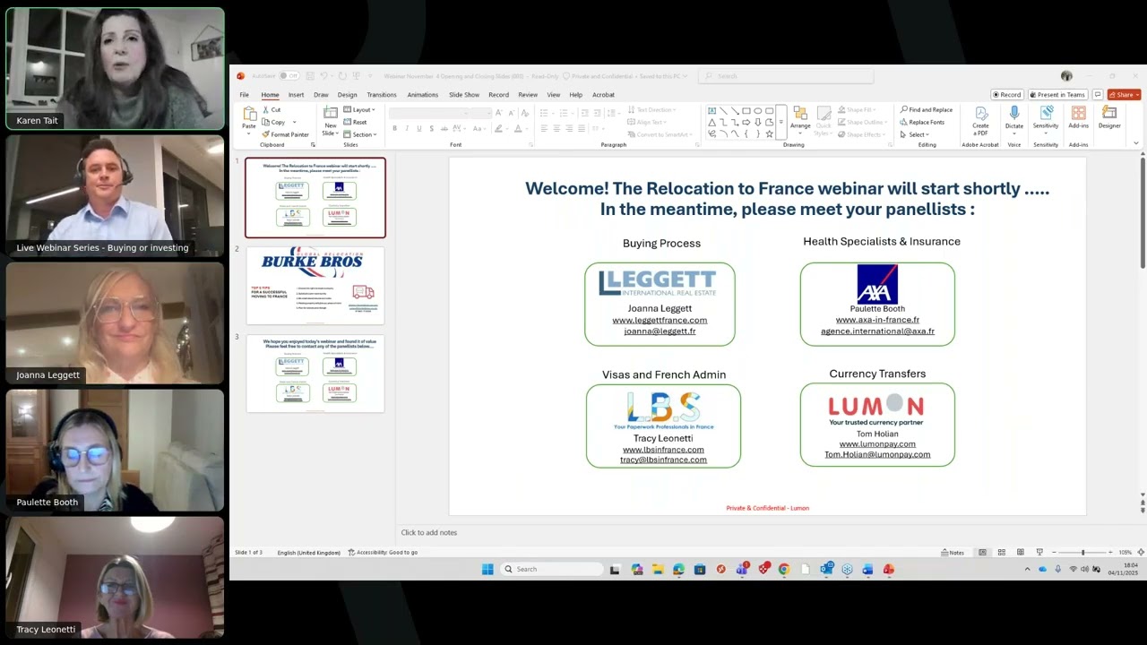 LEGGETT IMMOBILIER Live Webinar Series   Relocation to France Special