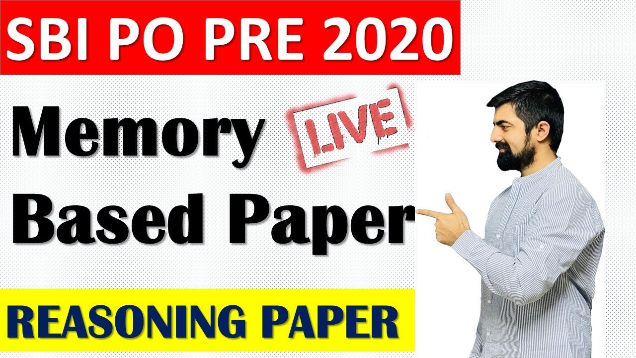 SBI PO PRE 2020 Memory Based Paper (Reasoning) || 5th Jan, Shift-01