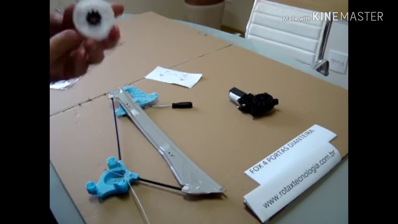 Troca kit reparo vidro elétrico Fox portas dianteiras
