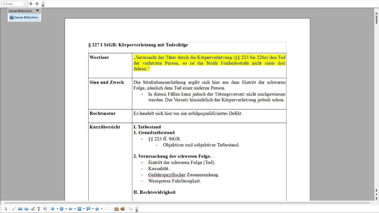 9. 227 I StGB: Körperverletzung mit Todesfolge. Insbesondere gefahrspezifischer Zusammenhang