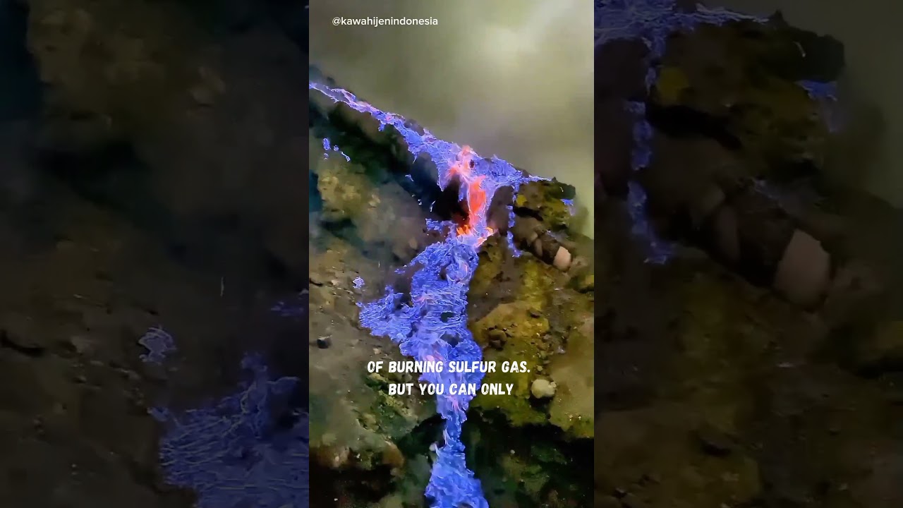 The beauty of blue fire in Indonesia #bluefire #nature