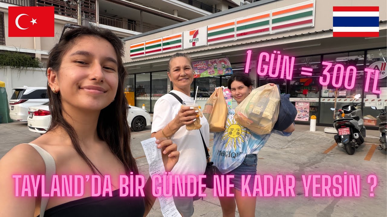 BİR GÜNDE YİYECEK MASRAFIN 220 BAHT TUTAR ! #yurtdisindayasam 