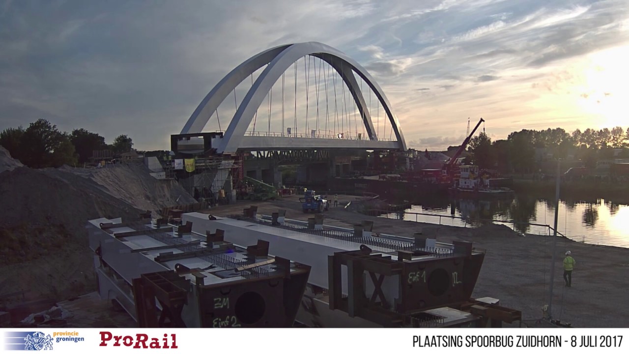 Topprestatie! Timelapse plaatsing spoorbrug Zuidhorn