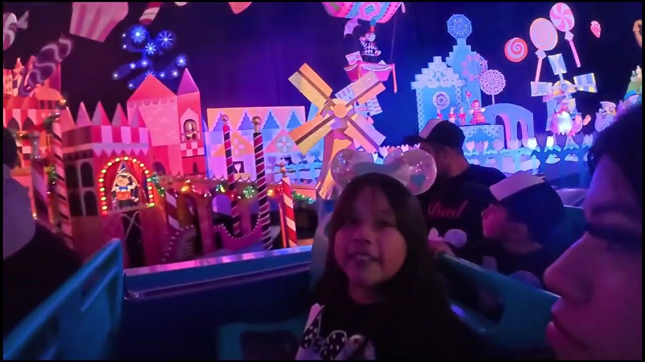 RIDING SMALL WORLD IN DISNEYLAND