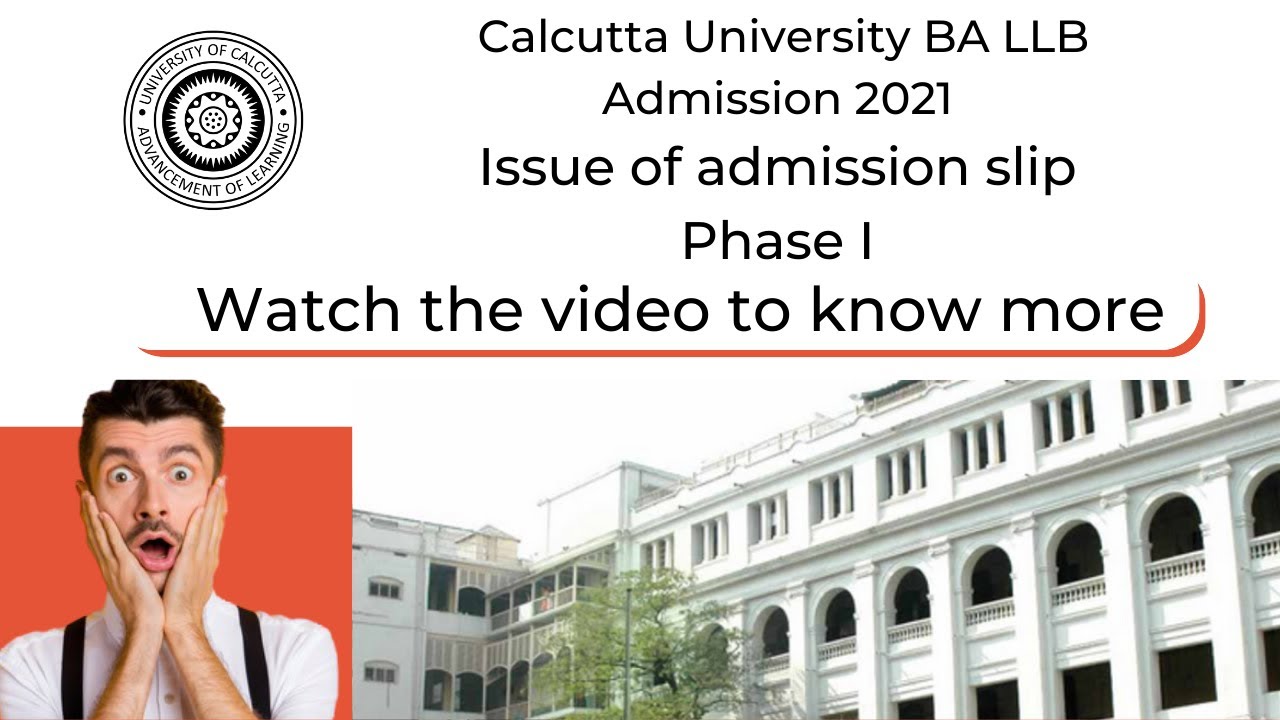 Calcutta University BA LLB Admission 2021 in Bengali , CU BA LLB Important Dates 2021 Watch Video