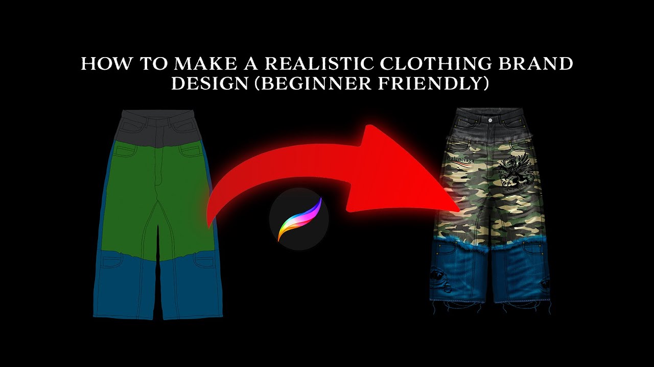 HOW TO MAKE A REALISTIC PROCREATE CLOTHING BRAND MOCK UP DESIGNS *2025*