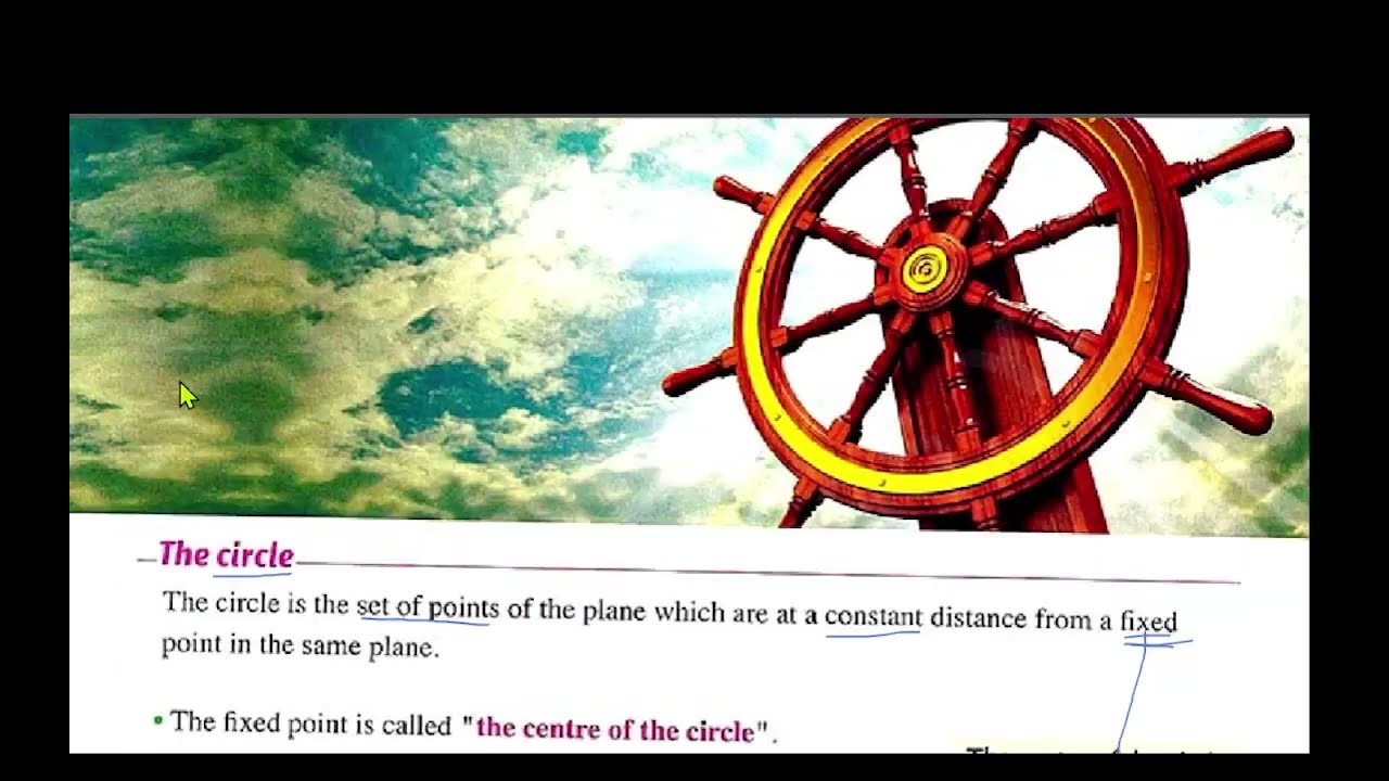 Basic definitions and concepts of the circle