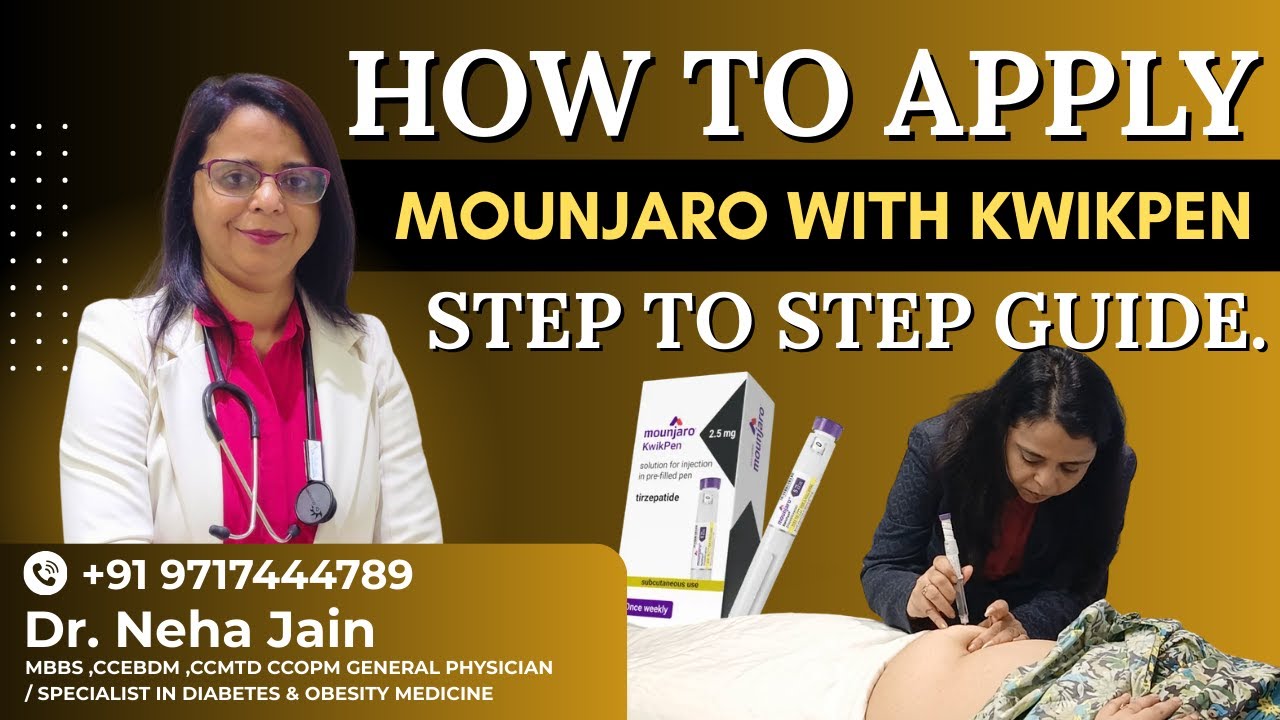 How to apply Mounjaro with kwikpen pen ,step by step guide. || Mounjaro | weight loss injections