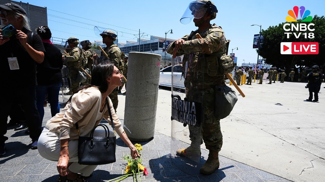 Los Angeles Protest LIVE: 700 Marines Arrive in LA Amid ICE Protests | Newsom Blasts Trump | N18G