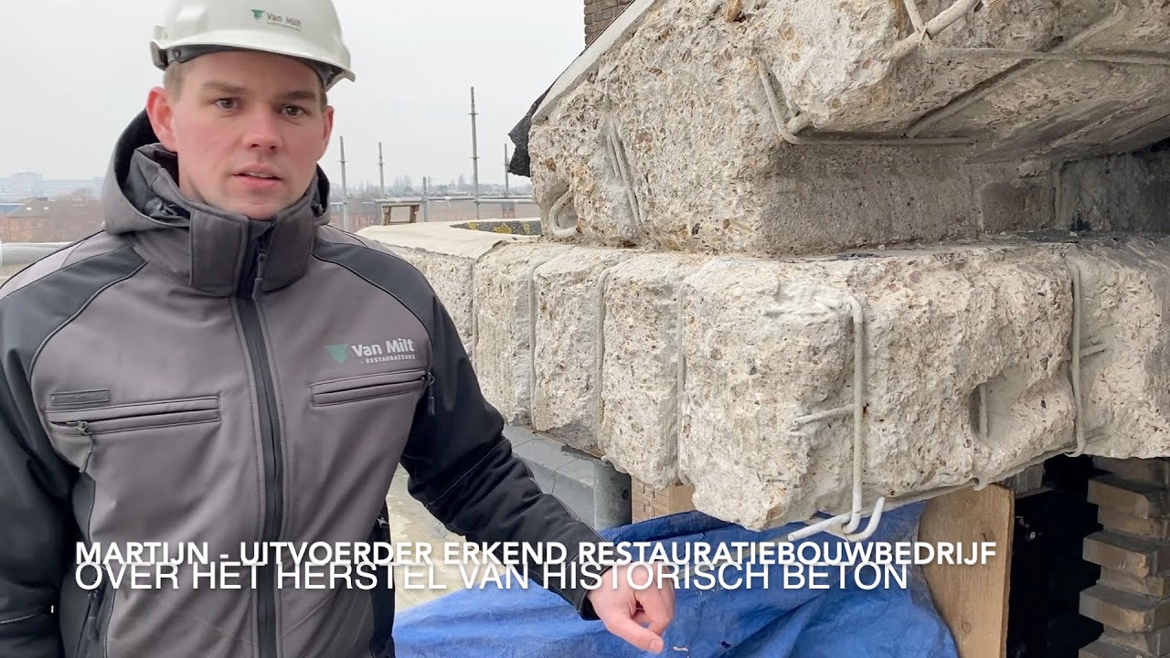 Stichting ERM   Uitvoerder Martijn over betonherstel centrale markthal feb2022