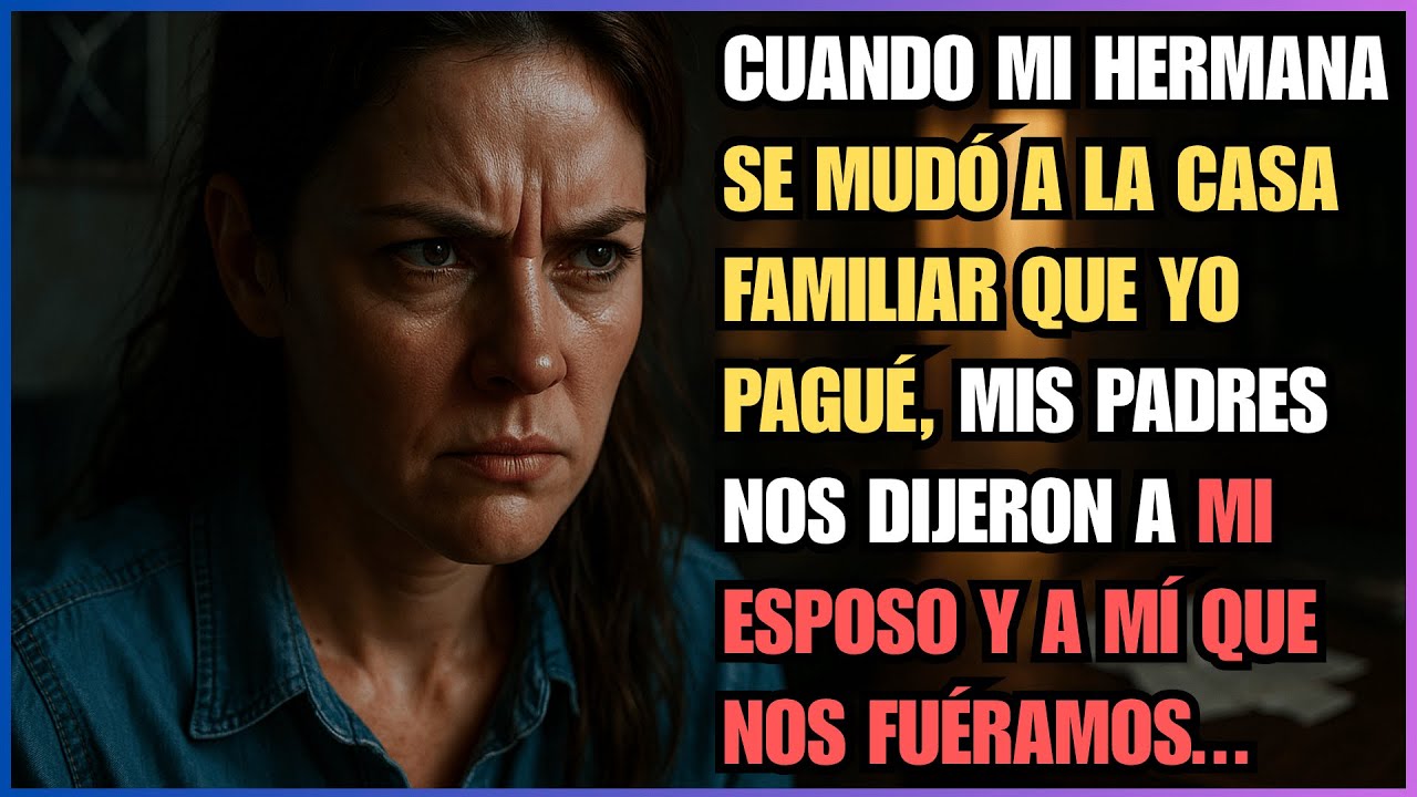 Cuando mi hermana se mudó a la casa familiar que yo pagué, mis padres nos dijeron a mi esposo y a...