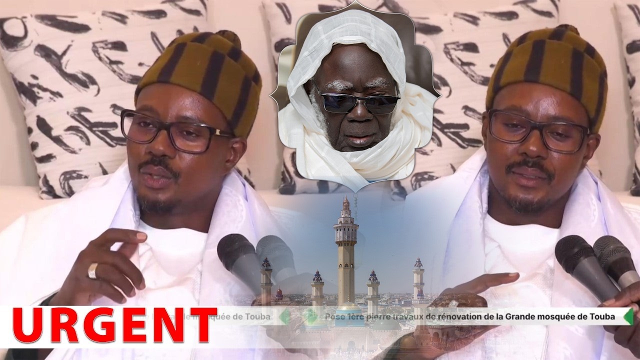 Pose 1ère pierre Travaux de rénovation de la Grande mosquée de Touba 29 Ramadan 1447H bon