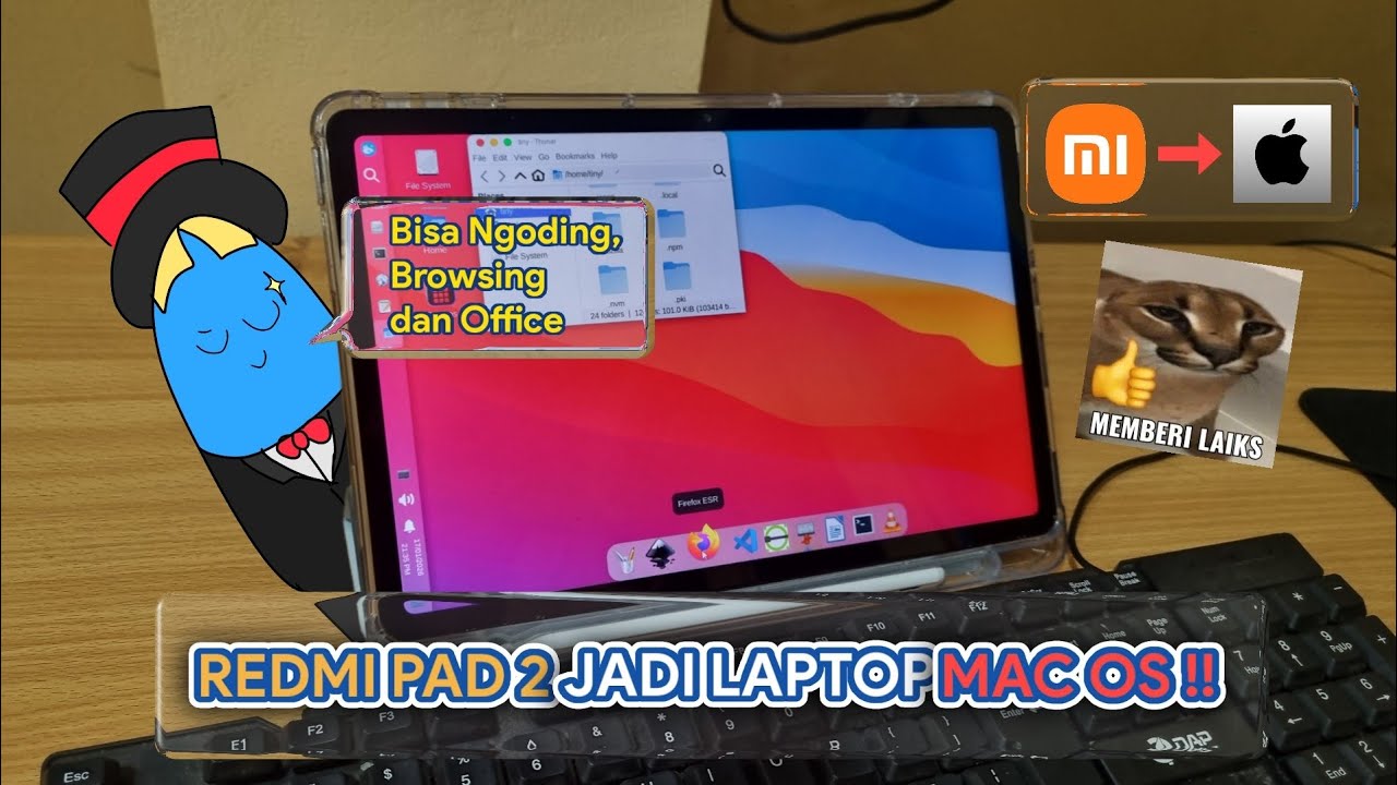 Bisa Dipake Ngoding!!😱 Redmi Pad 2 Fix Linux Tiny Computer Dan Ubah Tampilannya Menjadi Mac Os