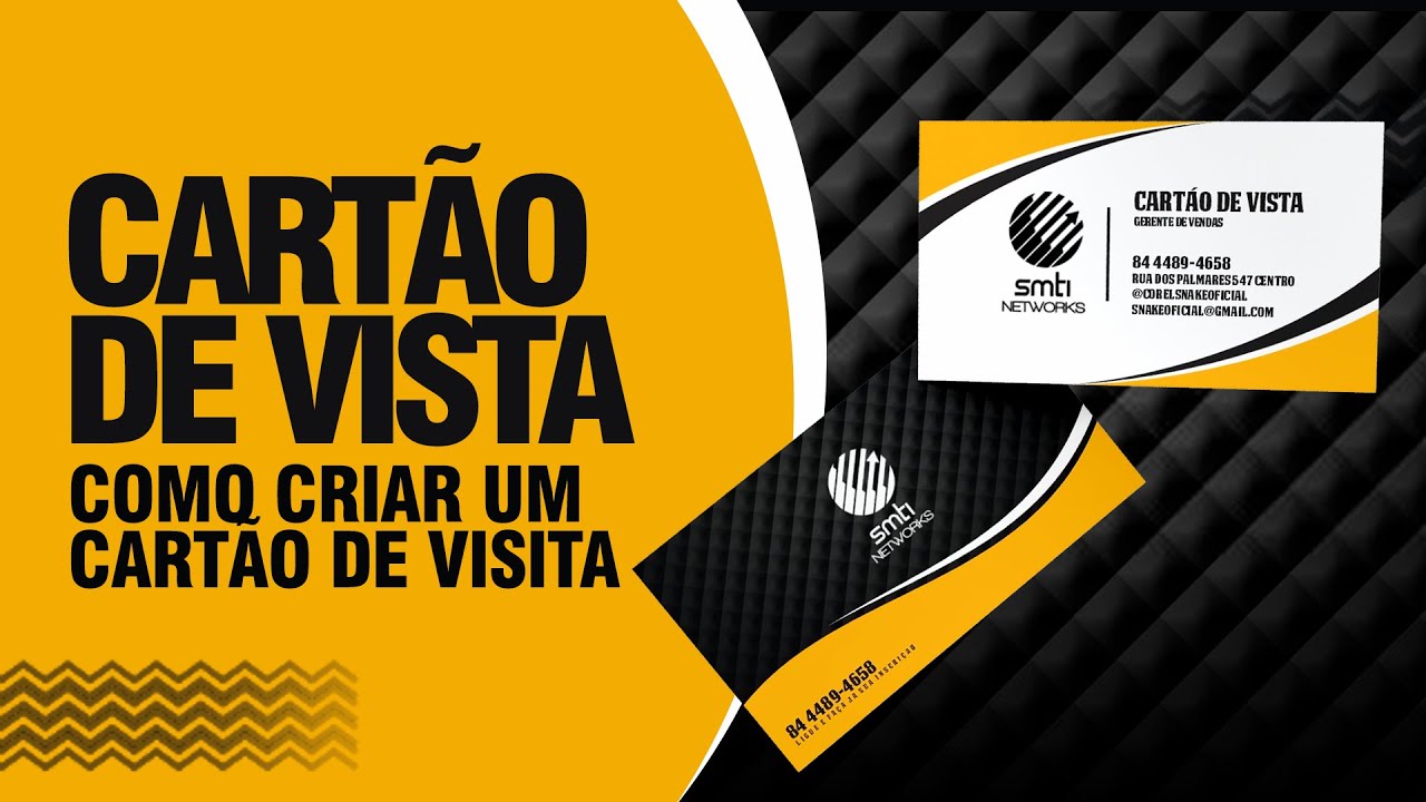 COMO CRIAR UM CARTÃO DE VISITA // COREL SNAKE