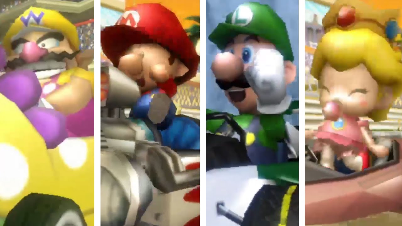 Mario Kart Wii - All Giant Characters Winning Animations (Karts)
