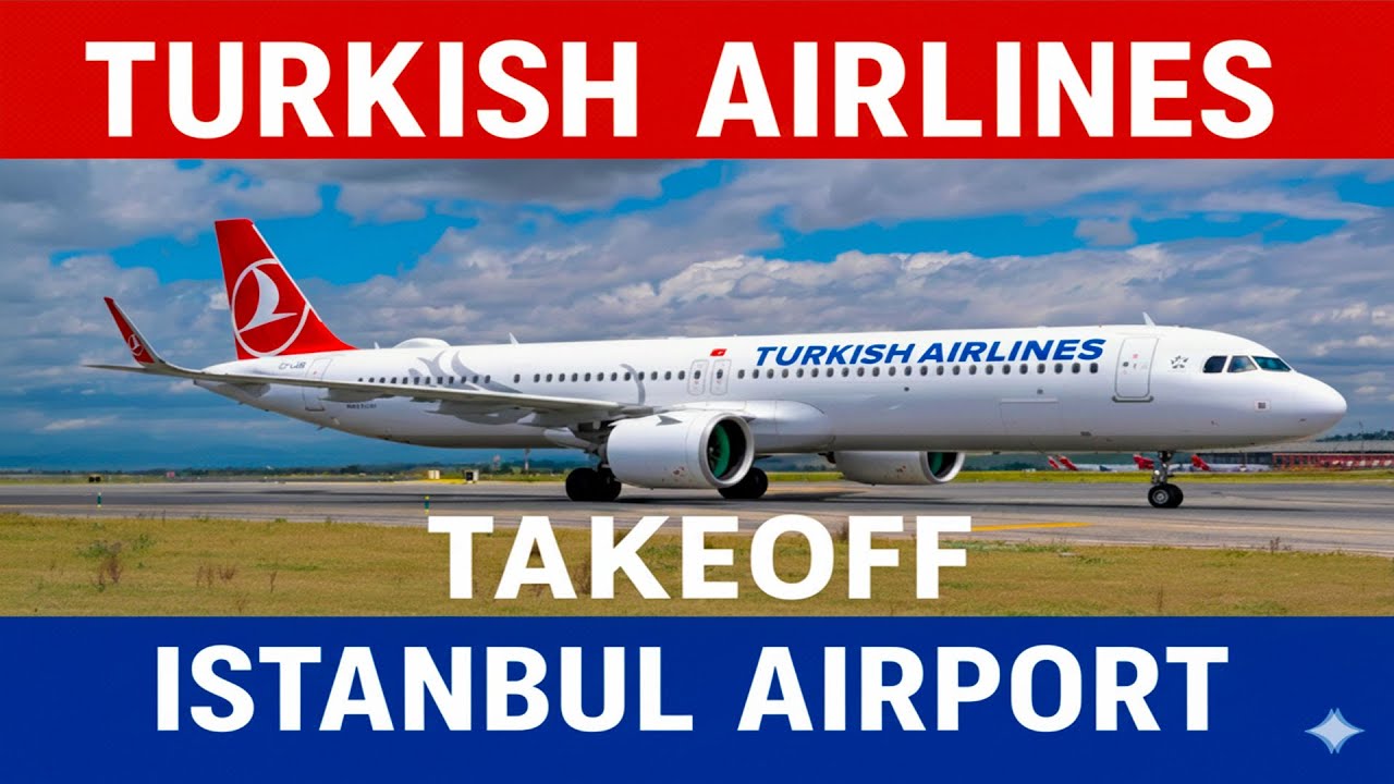 Turkish Airlines Airbus A321 Neo Takeoff Istanbul Airport