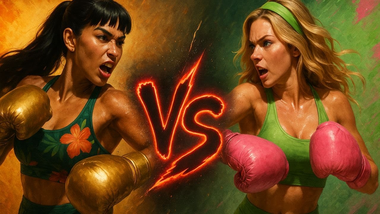 The Last Pool Chair 🏊‍♂️ Cinematic Girl AI Boxing Fight 🥊