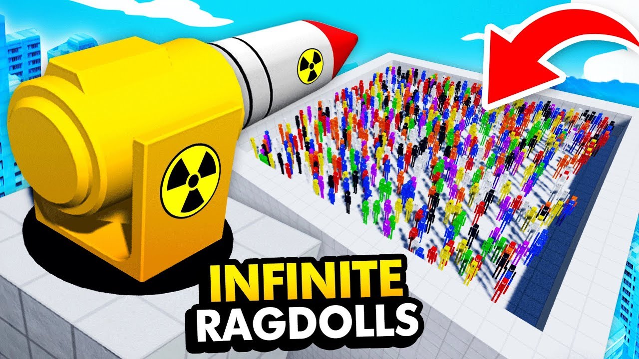 MODDED NUCLEAR CANNON vs INFINITE RAGDOLLS (Fun With Ragdolls: The Game Funny Gameplay)