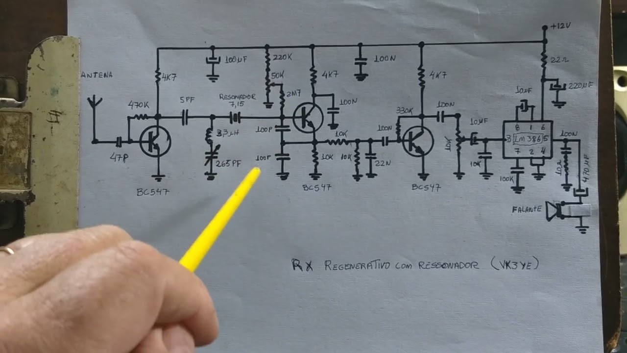 RX REGERATIVO COM RESSONADOR CERAMICO