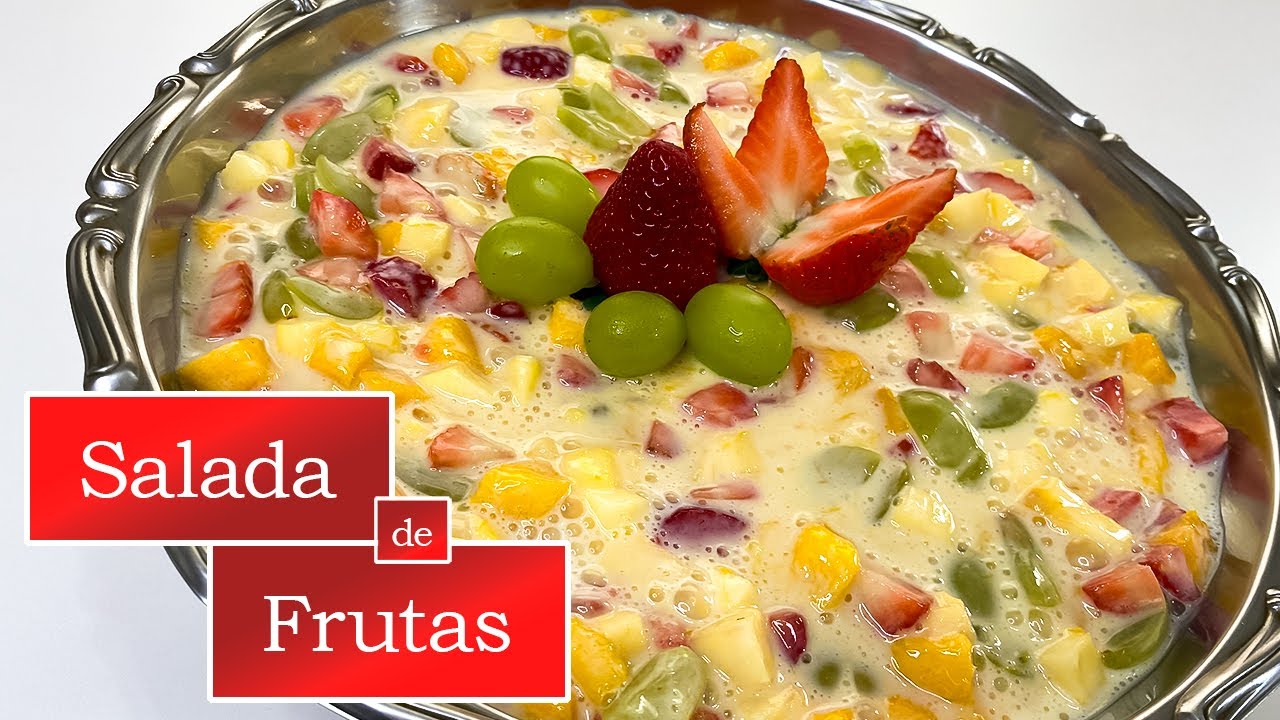 Essa SALADA DE FRUTAS fica PERFEITA Bem Geladinha 😍
