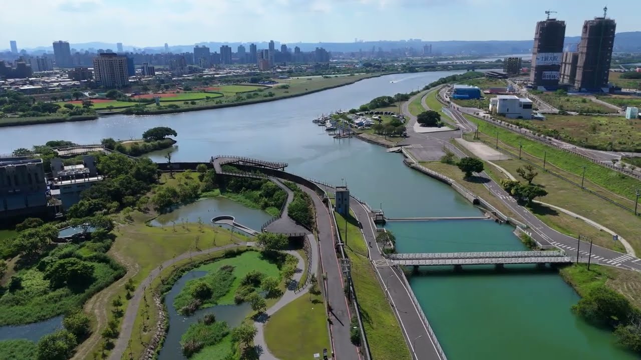 空拍 台北 雙溪濕地公園觀景台
