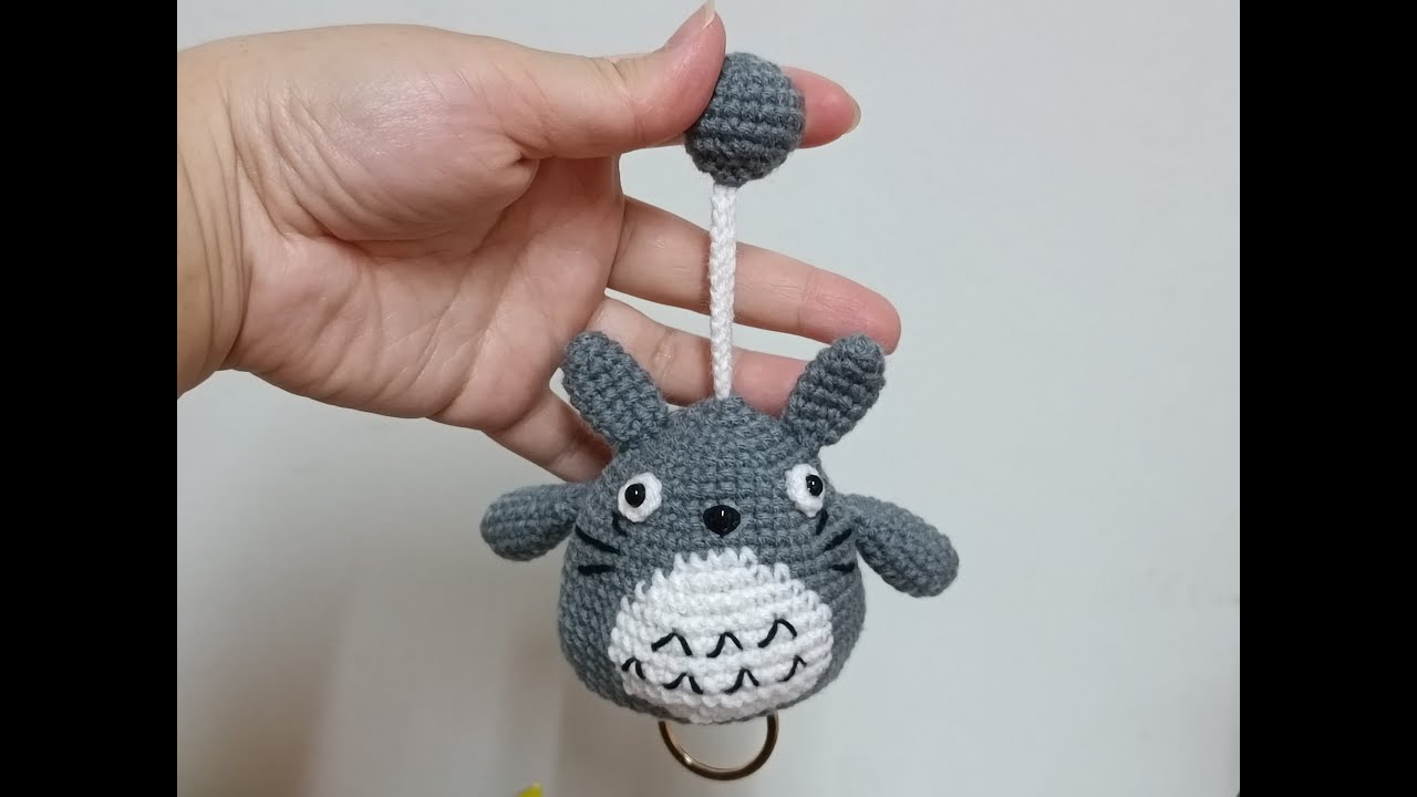 DIY Handmade Crochet Totoro Key Chain Bag 钩针编织龙猫钥匙包 #crochet #diy #handmade #手作 #amigurumi #totoro